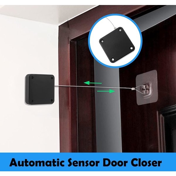 2 st Automatiska dörrstängare, Automatiska dörrstängare med sensorer