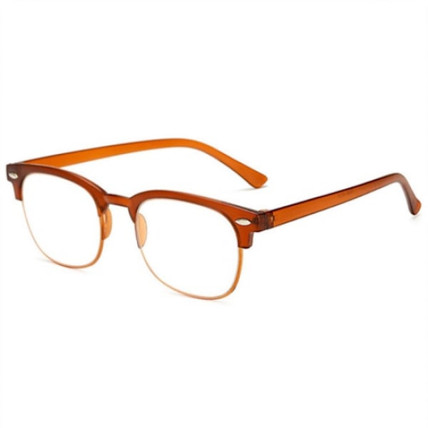 Reading glasses with Strength +1.0-+4.0 yellow-brown +4.0