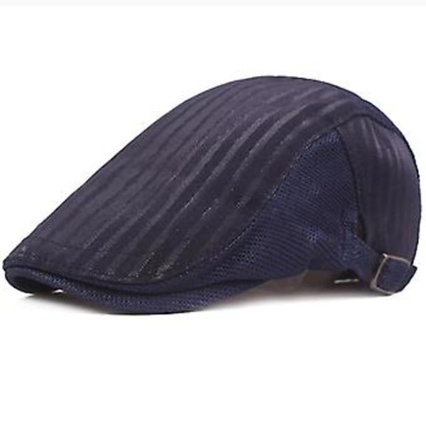 Ht3128 Herr Dam Baskrar Mesh Keps Sommar Solhatt Vintage Tidningspojke Ivy Flat Cap Konstnär Målare Basker Hatt Retro Basker Keps Herr Dam (Svart)