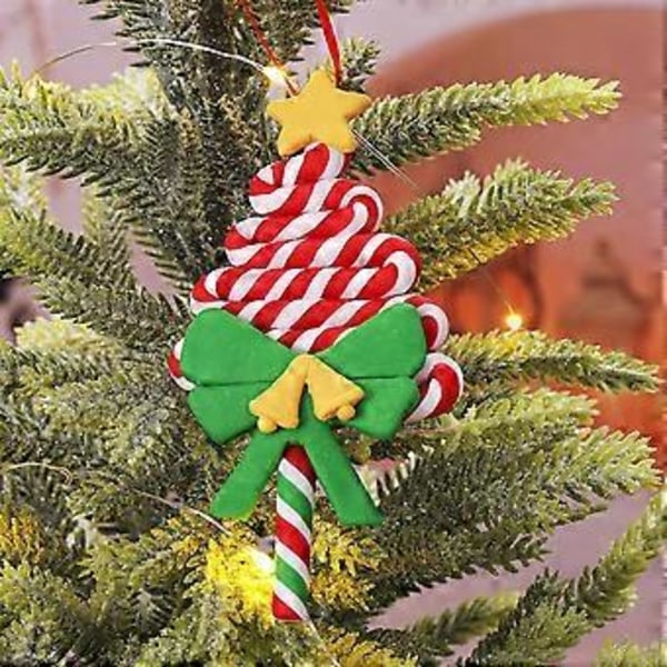 Julefestslikke Lollipop Candy Cane Juletræ Hængende Dekorationer Pynt (B)