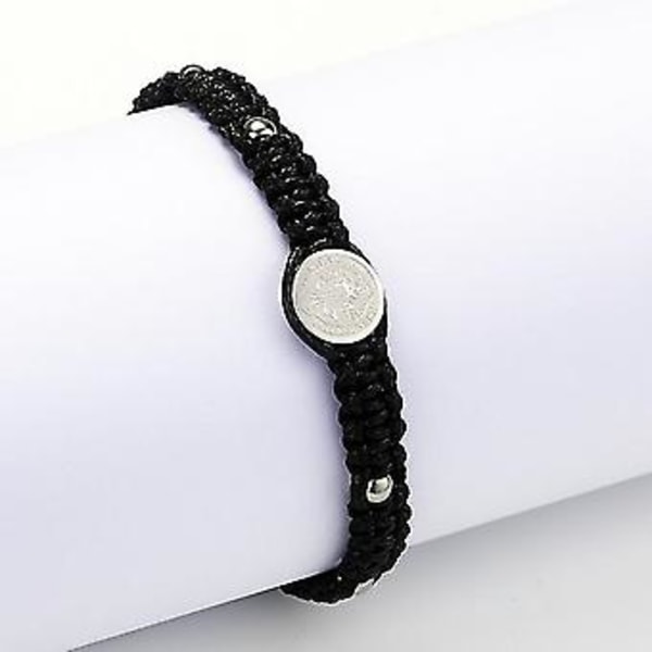 Armband i rostfritt stål med Sankt Benedictusmedalj Metall San Benito Armband Justerbar Boxkedja Bohemia Armband (1 silver)