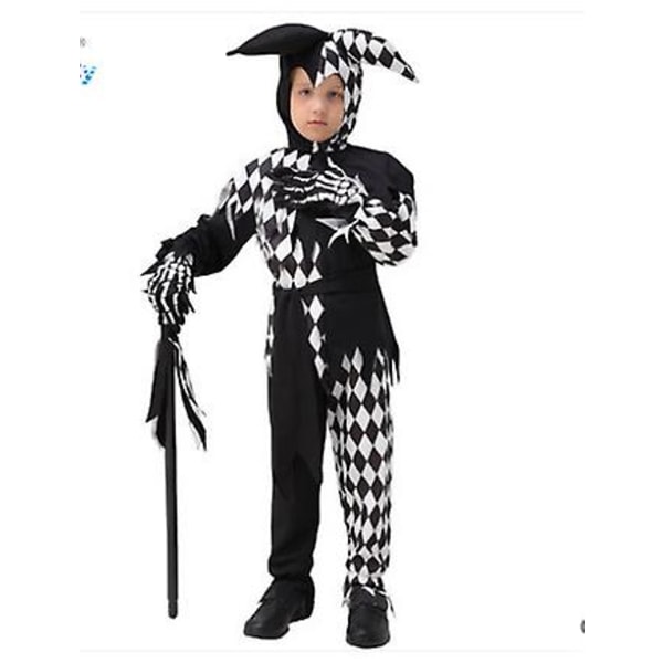 Pelottava luurankopuku Cosplay-kaapu Halloween Cosplay-lavahaamuesityspuku.120cm.