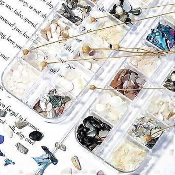 Värikkäät simpukankuori-kynsitarrat, 3D-irisoivat abalone-koristeet manikyyreihin, merenneitopaljetit salonki- ja kotikynsitaiteeseen