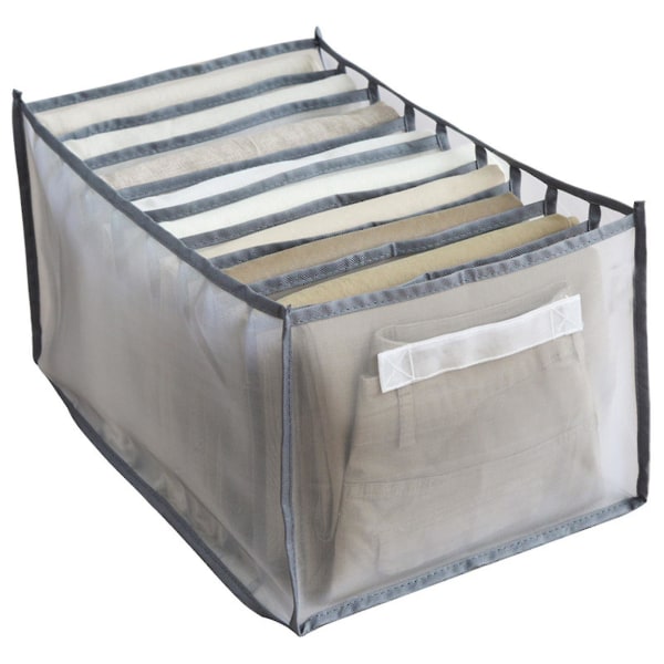 Foldable Wardrobe Clothes Drawer Organizer Multipurpose Large Capacity Compartment Storage Box New Gray Gray Handle 9
