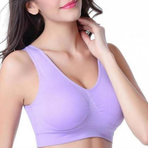 6 Pack Genie Bra Seamless Sports Underwear Breathable Sexy Invisible Vest For Yoga Running M