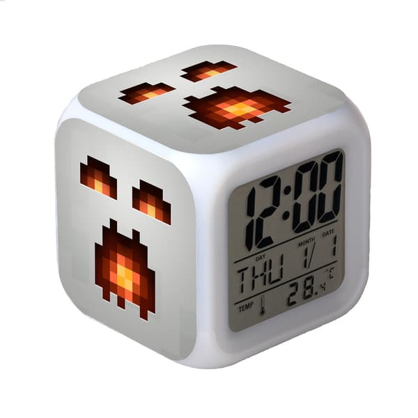 Digital Multifunktionell Väckarklocka Minecraft Väckarklocka LED-Edition