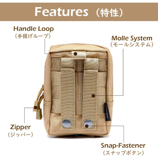 Taktisk Molle-Pouch Militär Bältesväska EDC Midjeväska Extra Fickor