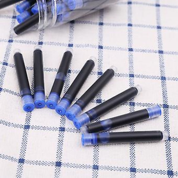 30 stk Jinhao Universal Sort Blå Blækpatroner til Fyldpenne 2,6 mm Efterfyldninger (Sletbar Blå)