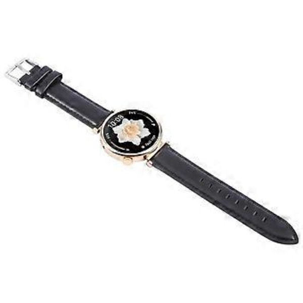 For Garmin Lily 2 Active/Lily 2 Armbånd 14mm Topplag Kuskinn Lær Klokkereim - Svart(Svart)