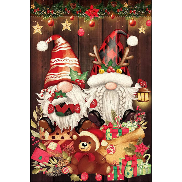 30x40cm Christmas Diamond Painting Full Kits, 5D Gnomes Diamond P