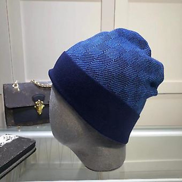 Ny Ankomst Designer Bogstav Trykt Ternet Vinterhue Blød Varmt Strikket Beanie Hat [JKW] (Mørkegrå)