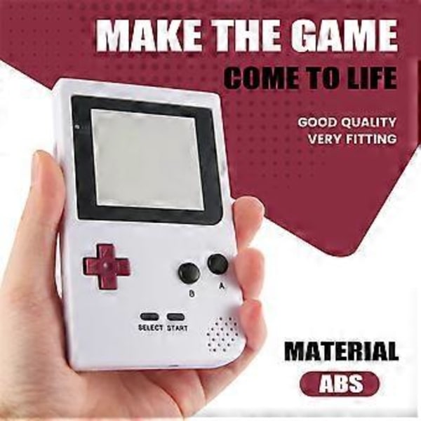 DIY Kuoren Vaihto Gameboy Pocket -pelikonsolille GBP-kuorikoteloon nappisarjalla ja lasilinssillä (valkoinen)