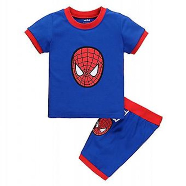 Kids Boys Spiderman Summer Pyjama Outfit Short Sleeve T-shirt Tops Shorts Set Sleepwear(3-4 Years )