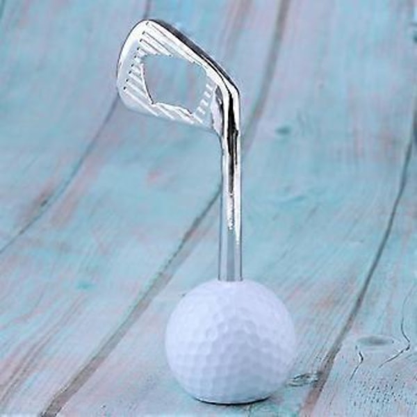 Nyhet Golfboll Flasköppnare Golfare Kapsylöppnare Födelsedagspresent för golfentusiaster (Silverfärgad)