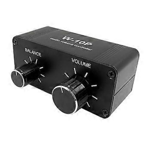 3,5 mm Portabel Volymkontroll Förförstärkare W-10P Stereo Dubbelkanal Stereo Audio Mini Balans