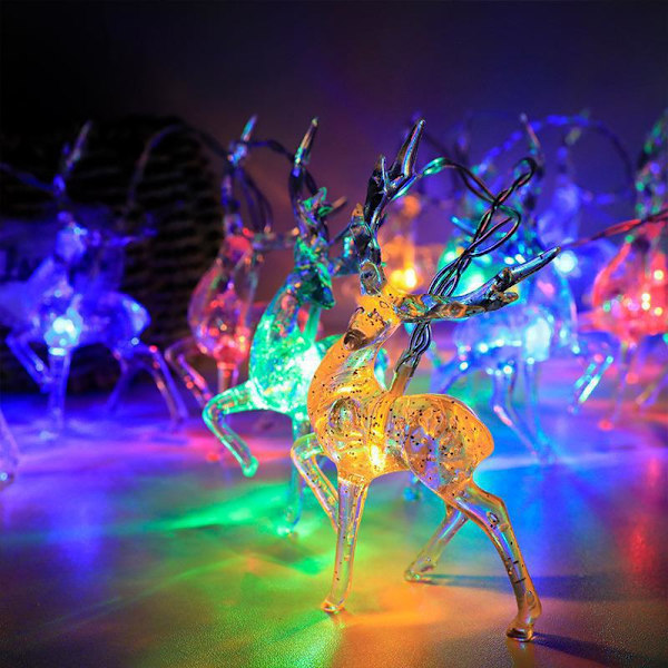 1PC flerfärgad ljusslinga 10 LED-lampor i silver och vitt l