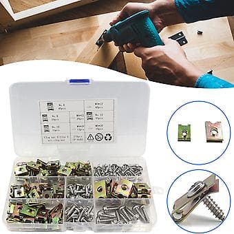 170 stk. U-klips til M3/4/5 Robuste Multifunktionelle Møtrikker til Reparation af Ting ( )