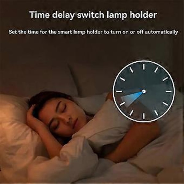 Wifi E26 E27 Smart Ledningsfri Lampeholder App Fjernbetjening Timer Support / Hjem og Anden Stemmestyring