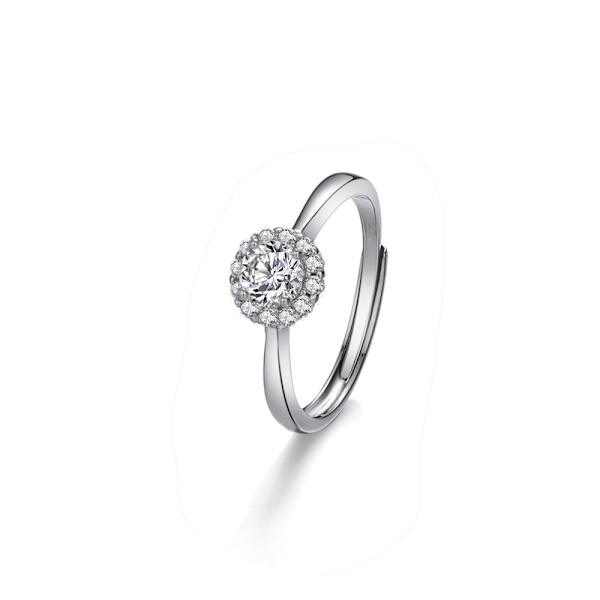 Spetsdesign Förlovningsring Diamantring 50 Poäng Liten Di