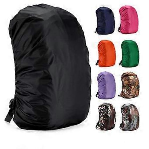 1~8 stk. 35-80L Nylon Rygsæk Regn Støvsikkert Dæksel Vandtæt Dæksel Udendørs Klatring Vandreture Bjergbestigning Rygsæk Taske Dæksel (Orange 45L 8 stk.)