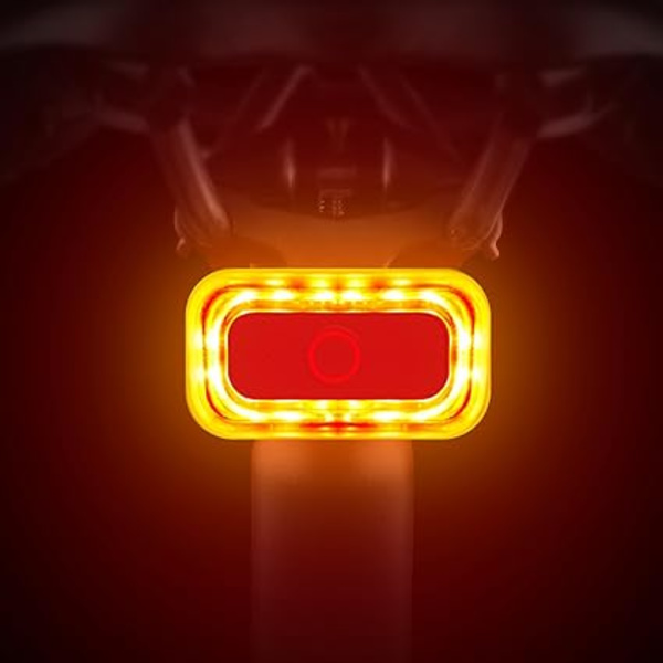 Smart cykelbakljus, USB-laddningsbart bromssensor cykelbakljus, 4