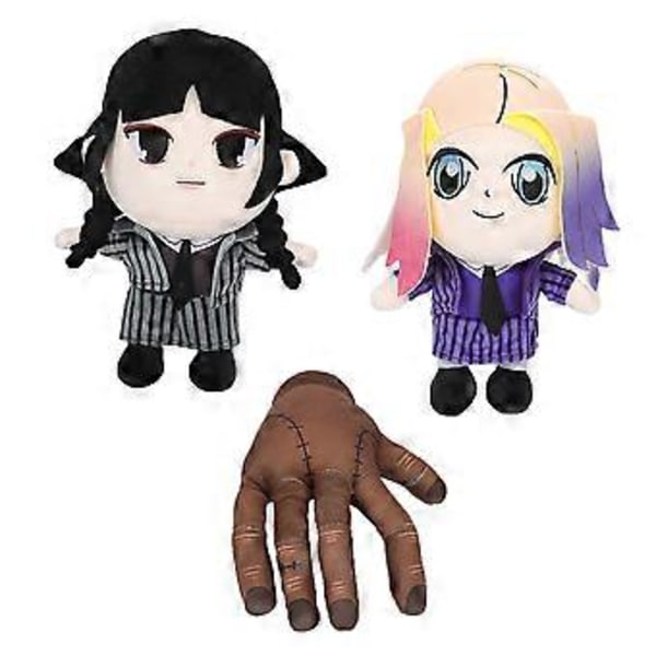25cm Wednesday Addams Plyschleksak Enid The Thing Fylld Dock för Barnpresent (Graderat hår)