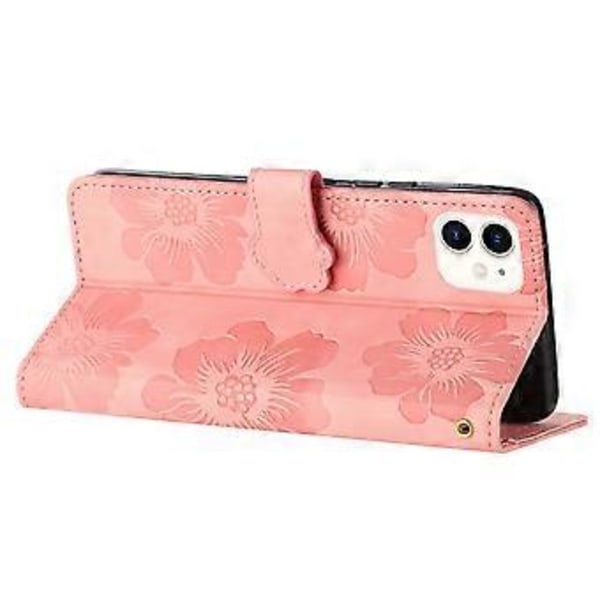 Mobilskal för iPhone 11 Blommor Tryckt PU Läder Ställ Plånboksfodral (Stil C)