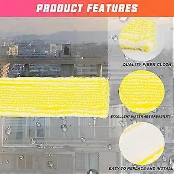 6 st Mikrofiberduk Pad Fönstervakuum Ersättning Fönsterrengöringsdyna för Karcher WV2 WV5 H