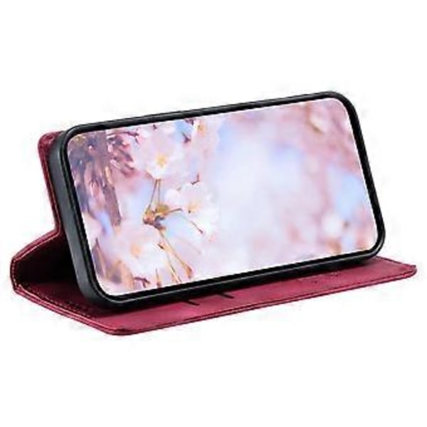 Honor X8b 4G lompakkokotelo, kukkakuvioinen nahkakotelo (Ruusu)