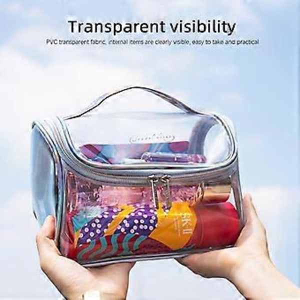 1/2/3-pack Damväska för kvinnor, transparent sminkväska, multifunktionell kosmetisk väska, plånbok, avslappnad förvaring, organiserare (Stil B 2-pack)