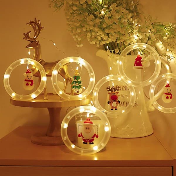 LED julebelysning 3M Romdekorasjon Gardinbelysning