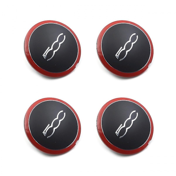 4 st 133 mm Navkapslar för Fiat 500 Hjulcentrum Navkapsel Emblem Stic