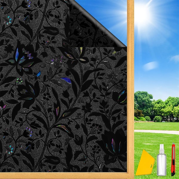 45*300cm black tulip thermal insulation anti-peeping glass window