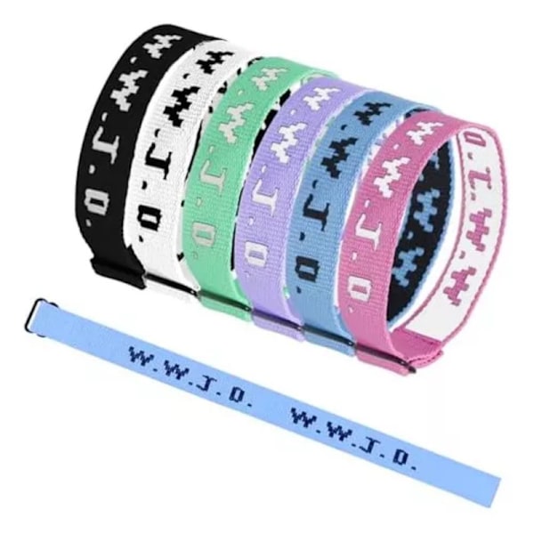 Färgglatt armband 6-pack