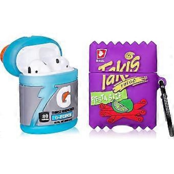 KATEA Airpod 1/2 Fodral Söt Cartoon 3D Unik Mjuk Silikonöverdrag Rolig Mode Kul Cool Karaktär Snygg Design Fodral Kvinnor Flickor Pojkar Tonåringar för A