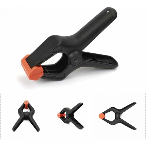 Plastik fjederklemmer, 8 stk., maks. åbning 29 mm, klemmer til de