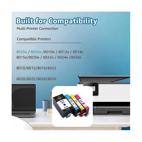 Iink Box For Hp910xl Ink Cartridges Combo Pack Officejet Pro 8025e 8035e 8028e 8028 Officejet 8015