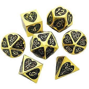 7 st Numerisk Multi Side D8 D10 D12 D20 För (Gyllene)