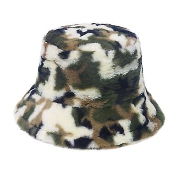 Bucket Hat Caps i Levende, Øye-Fange Farger Flat Topphatt i Kamuflasjestil ( )