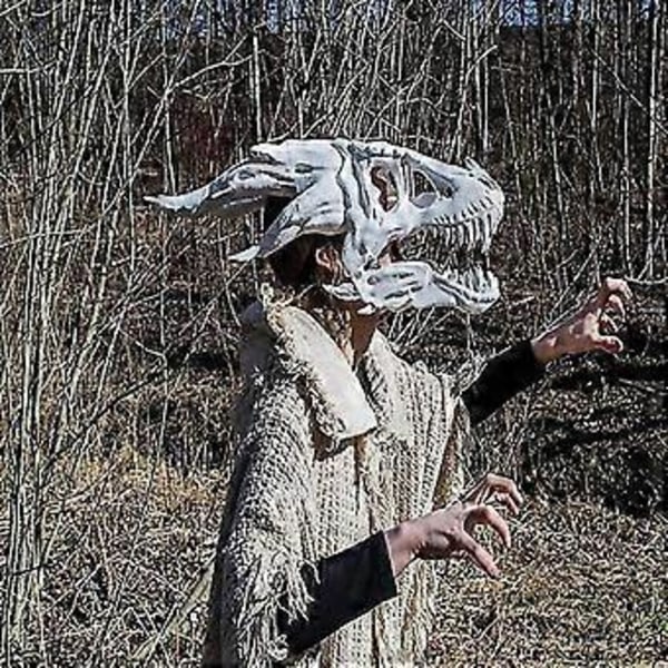 Drage Maske Halloween Cosplay Skræmmende Drage Kranie Hoved Maske Fest Dyre Kranie Maske