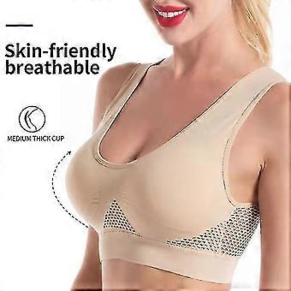 Sportbehå Seamless Plus Size Sexy Push Up Bralette Dambehå Utan Stoppning Topp Kvinnlig Pitted Trådlös Behå Tube Top (2XL Vit)