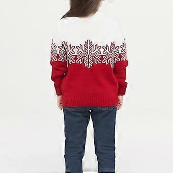 Familjematchande Jultröja för Män, Kvinnor och Barn - Fult Snöflingemönster, Stickad Tröja, Topp, Stickat (2-3 År Barn)