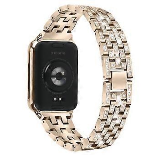 Tyyppi A Xiaomi Smart Band 8 Pro -rannekkeelle, strassikoristeinen 5-helminen metallinen kellon ranneke (tyyli A)