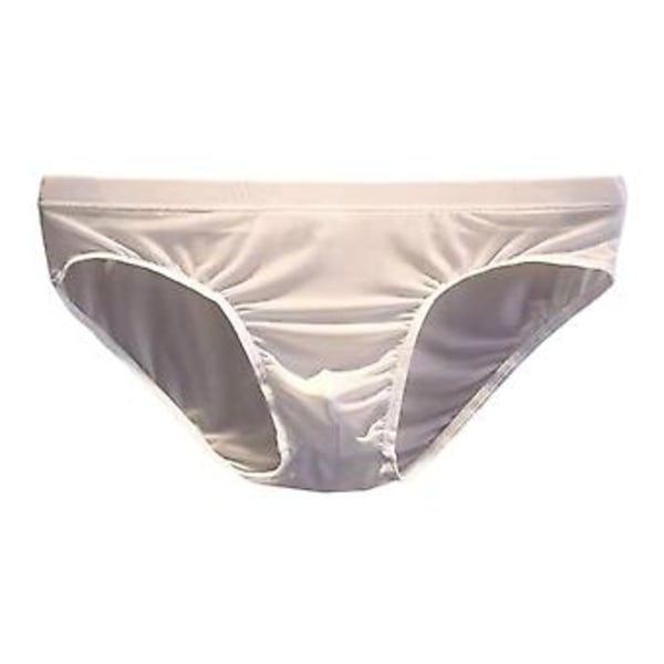 Miesten alushousut Jääsiilkki Matala Vyötärö Yksivärinen Ultra Ohut Saumaton Nopea Kuivuva Alusvaatteet (2XL Valkoinen)