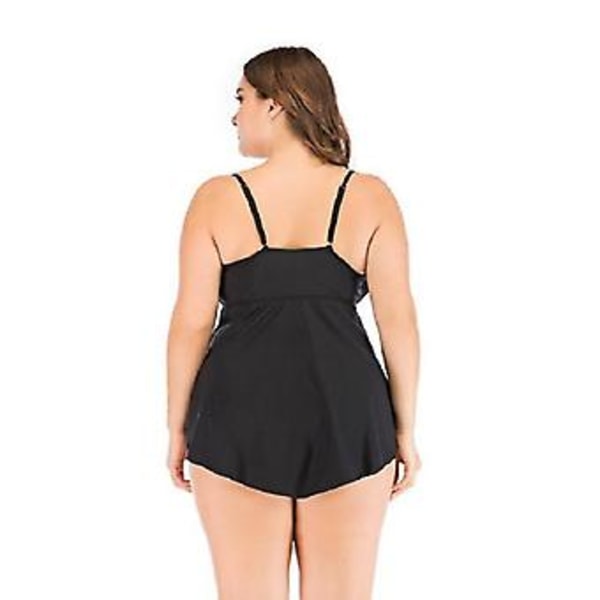 Flickors badkläder bikini plus size onepiece klänning ren färg slankande slim fit badkläder S