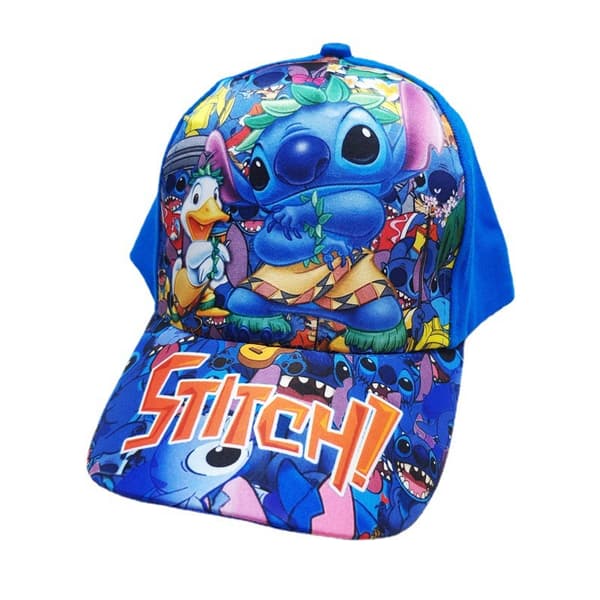 Stitch Anime Tecknad Barnkeps med Tryck, Justerbar