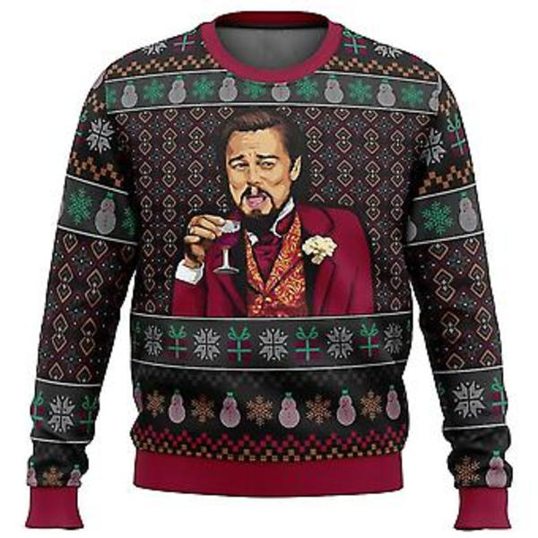 Leende Leo DiCaprio Meme Stygg Julegenser Gave Julenissen Genser Menn 3d Genser Og Topp( )
