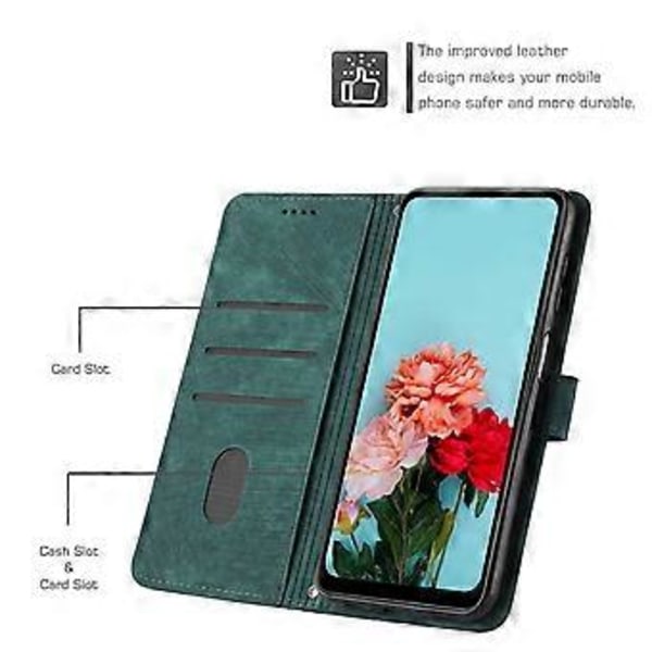 Til Motorola Edge 50 Fusion 5G Stødsikkert Etui Præget PU Læderpung Mobiltelefon Cover (Style D)