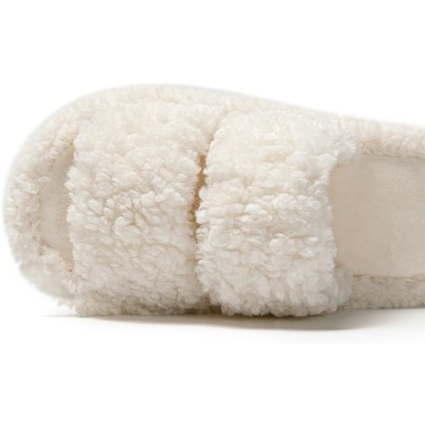 Mjuka tofflor för kvinnor Teddy Fleece Hustomtöpplor Flickor Solid Color