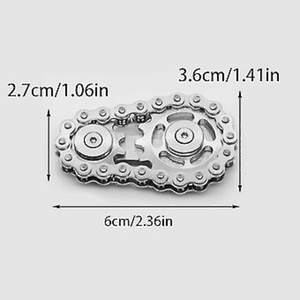 Cykelkæde Gear Fidget Spinner Metal Tandhjul Legetøj ( )